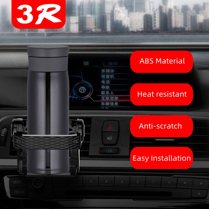 3R 2141 Universal Car Cup Holder - Multi-functio<i></i>nal Plastic Drink Holder for Vehicles